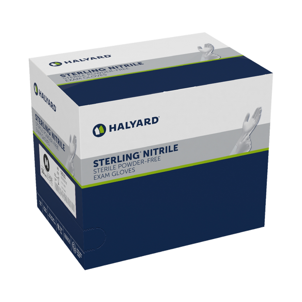 Halyard STERLING Exam Glove, Nitrile, Powder-Free, Sterile